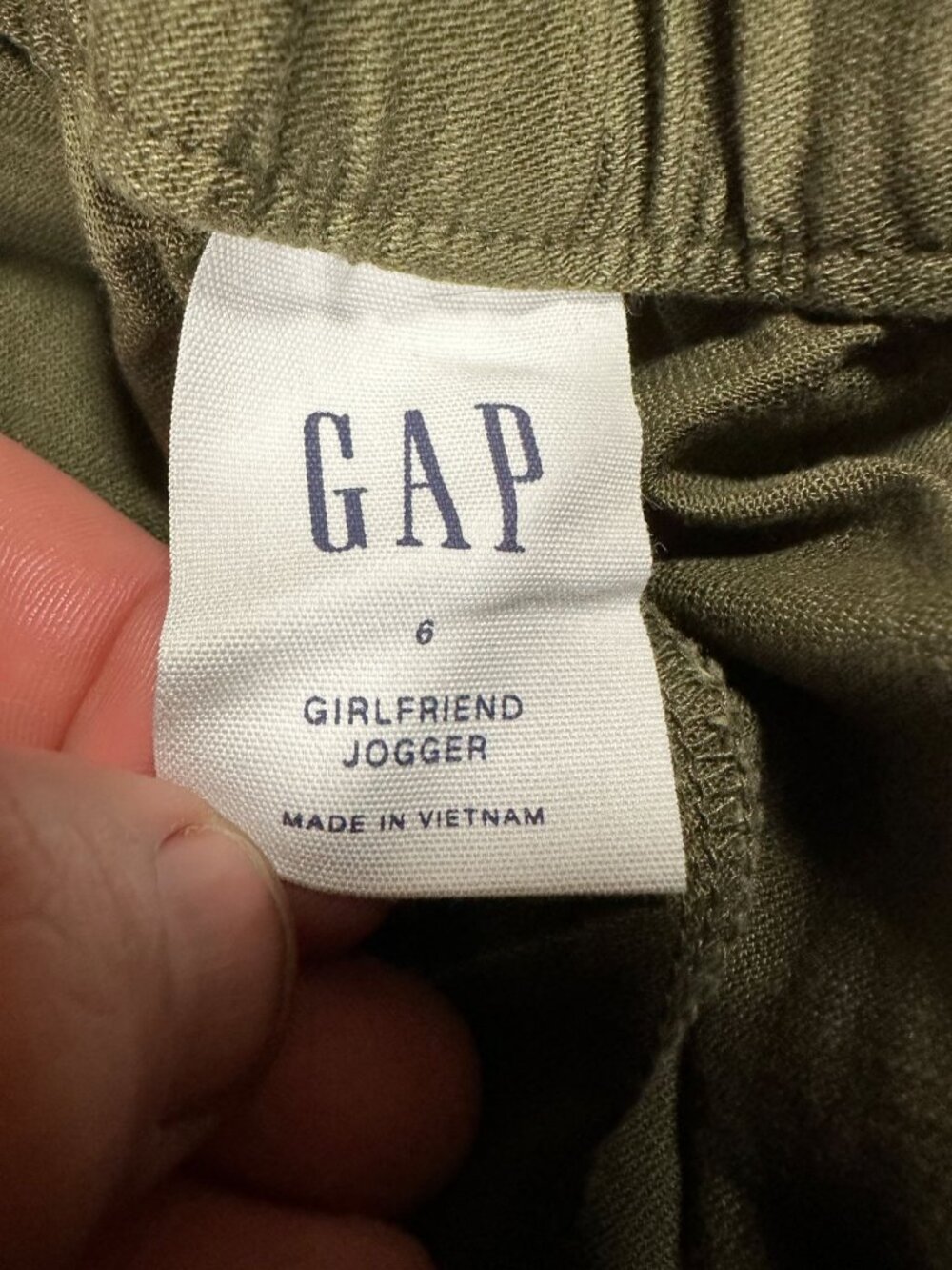 Gap Girlfriend Jogger Pants Women Size 6 Green Relaxed Fit Lightweight Casual - Picture 2 of 8